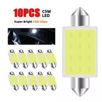2/6/10 шт. C5W светодиодная лампа C10W Festoon 31/36/39/41/42 мм COB белая внутренняя часть автомобиля купольные лампы для чтения багажник лампа номерного знака 12 В