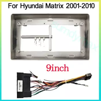2 Din 9-дюймовая рамка автомобильного радиоприемника для Hyundai Matrix 2001-2010 авто стерео пластиковая панель монтажная рамка лицевая панель комплект приборной панели
