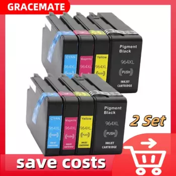 2 комплекта 8 шт. 964XL 964 картридж для HP OfficeJet Pro 9010 9012 9013 9014 9015 9016 9019 9020 9022 9023 9025 9026