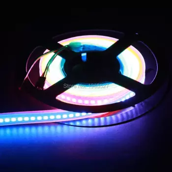 2 м 144 светодиодный s/M SK6812 цифровая светодиодная лента; 5050 SMD RGB Пиксельная гибкая лента TV, вход 5 в постоянного тока; Белая печатная плата; Водонепроницаемая IP67