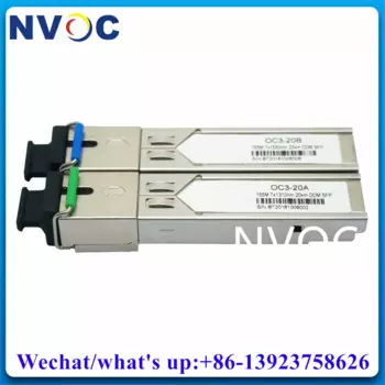 2 пары двунаправленных трансиверов 155 Мбит/с SFP, 20 км, 1310/1550,LC модуль, 155 м 100BASE-FX, SC, одно волокно, Simplex Bidi для Mikrotik