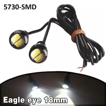 2 шт. 18/22/23 мм автомобильный Eagle Eye светодиодный 12 В вспышка DRL дневные ходовые огни 9 Вт светодиодные резервные лампы парковочного сигнала заднего хода автомобили