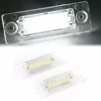 2 шт. 18SMD светодиодная подсветка номерного знака 6000K белая для Touran для Passat T5 для Skoda для Superb MK1 3U B5 аксессуары для транспортных средств