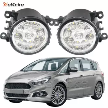 2 шт., автомобильные Галогенные Светодиодные дневные ходовые огни для Ford S-Max 2015 2016 2017 H11 12 В