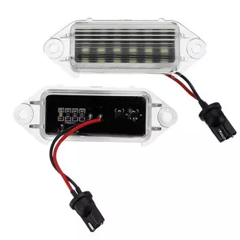 2 шт., безошибочные светодиодные лампы для номерного знака 18Smd, белые светодиодные лампы для освещения номерного знака для Mitsubishi Lancer X Evo 2003-2017