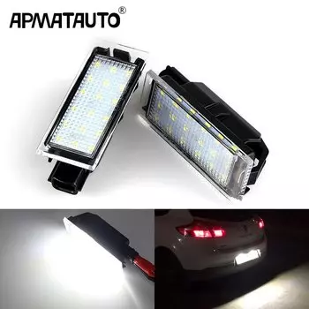 2 шт. Canbus автомобильный светодиодный светильник номерного знака для Renault Megane 3 Clio Laguna 2 Megane 3 Twingo Master Vel Satis