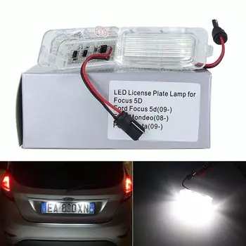 2 шт. Canbus светодиодный светильник номерного знака для Ford MK2 MK3 MK4 MK5 MK6 Focus Fiesta Mondeo Kuga Galaxy S-max C Max DA3