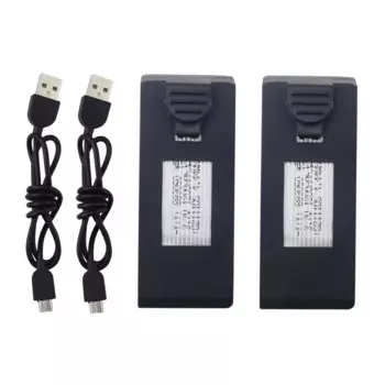 2 шт., литиевая батарея 3,7 в 1200 мАч с 2 USB-кабелями для зарядки NH525 S8