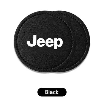 2 шт., нескользящая подставка для чашки с логотипом автомобиля для Jeep Renegade Wrangler JL Gladiator Grand, автомобильные подставки, внутренние противоскользящие коврики, держатели