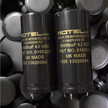 2 шт./партия, электролитический конденсатор ROTEL 10000UF 63V 35x76mm HIFI с золотой надписью