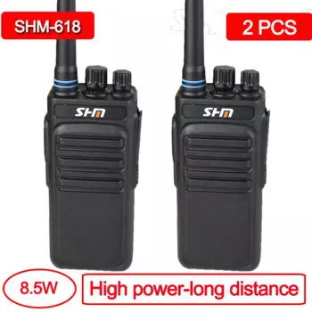 2 шт. реальная 8,5 Вт SHM Walkie Talkie UV 5R высокомощная CB радиостанция портативная Power ful радио двухдиапазонный приемопередатчик 10 км Интерком
