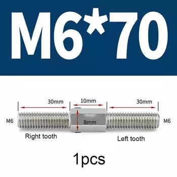 2 шт., стержни с двойной резьбой M6 M8, GooBetter, нержавеющая сталь 304