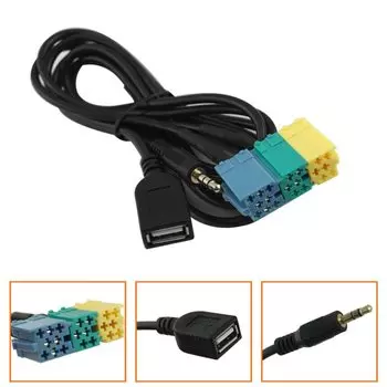 2 в 1 3,5 мм + USB-штекер аудио-адаптер кабель для Kia Aux CablePlayer к MP3 для Hyundai Kia Sportage
