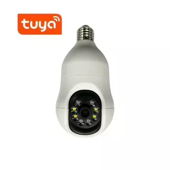 2MP 1080P Tuya/YiLot APP E27 Розетка головки лампы Беспроводная PTZ IP купольная камера Полноцветный AI Обнаружение гуманоидов Монитор видеонаблюдения
