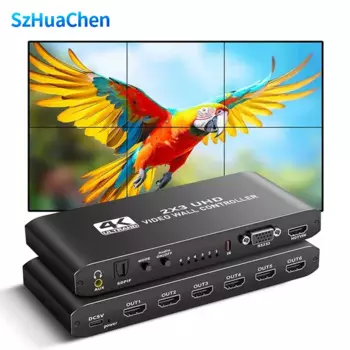 2x3 6 экран 4K HDMI ТВ настенный контроллер splicer 1X2 1X4 2x2 3x3 3x2 4X2 2X4 HDMI многовидеоэкран процессор переключатель