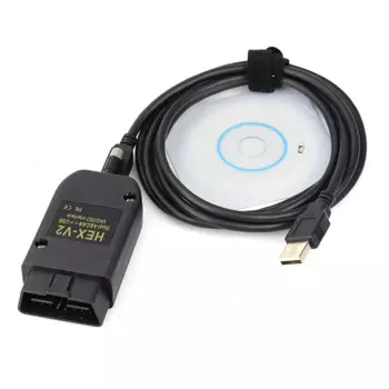 2X для VAG COM 22,3 OBD2 сканер HEX V2 USB для Golf A6 Skoda Seat Unlimited VIN ATMEGA162 + 16V8 + FT232RQ