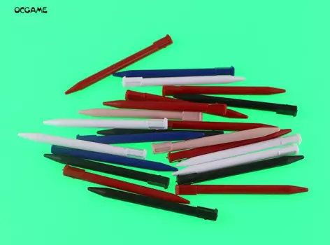 300 шт./лот, розовый, черный, белый, красный, синий пластиковый стилус для сенсорного экрана для 3DS Touchpen