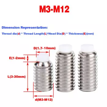 Стопорный винт плунжера из нержавеющей стали M3M4M5M6M8M10M12