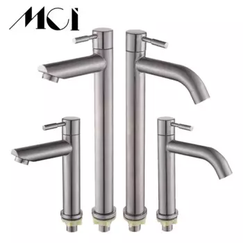 304 Stainless Steel Single Cold Quickly Open Type Kitchen & Basin Faucet Rust And Corrosion Resistance Bathroom Sink Water Tap