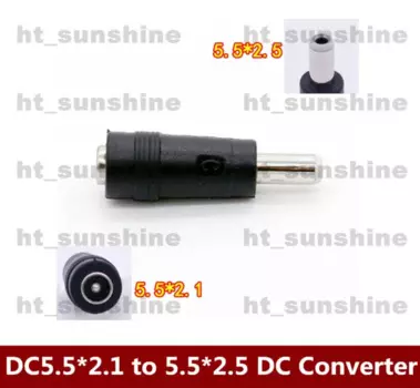 30 шт./лот DC Jack DC5.5 * 2,1 Female to 5,5*2,5mm Мужской адаптер питания DC конвертер plug