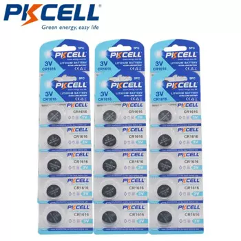 30 шт., щелочные элементы питания PKCELL 3 в 50 мАч CR1616, DL1616 BR1616 5021LC LM1616