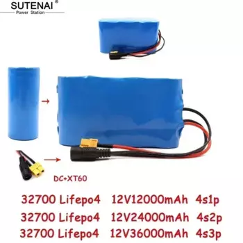 32700 LiFePO4 аккумулятор 12,8 В 12 Ач 24 Ач 36 Ач 4S 40 А баланс BMS 12 В для электрической лодки и ИБП