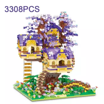 3308 шт., Детский конструктор Elf Sakura Tree House