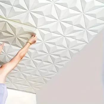 35*35 см 3d декор для комнаты теплое украшение Самоклеящиеся настенные наклейки Потолочный фон пенопластовые водонепроницаемые обои против столкновений