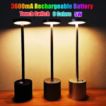 3600 мА домашняя прикроватная светодиодная настольная лампа с сенсорным переключателем, перезаряжаемая настольная лампа для защиты глаз в общежитии, зарядка, атмосфера, ночник