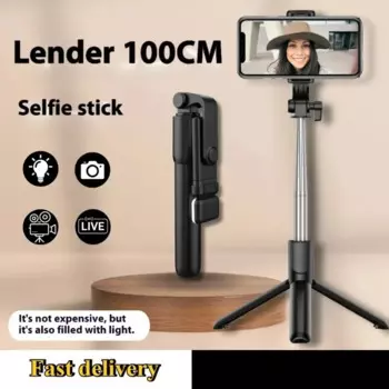 360 Degree Rotating Adjustable Phone Tripod Stand for Selfies Streaming Video Conferencing Compatible For iPhone Android Devices