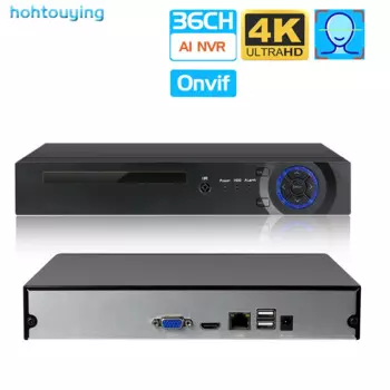 36-канальный 16-канальный 10-канальный 4K 8.0MP H.265 видеорегистратор для HD 4MP 5MP 8MP POE IP-камеры 802.3af ONVIF2.4 XMEYE