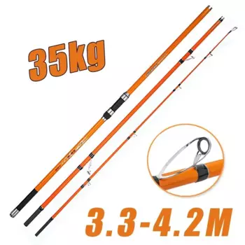 3,3 м 3,6 м 3,9 м 4,2 м 3 секции 35 кг CARP Длинная удочка для серфинга Спиннинговая удочка Жесткая SK Удочка из углеродного волокна на расстоянии