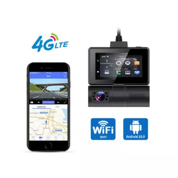 3-дюймовое автомобильное зеркало заднего вида, видеорегистратор 4G Android10.0, GPS-навигация, Bluetooth, Wi-Fi, видеокамера, рекордер, удаленный монитор, видеорегистратор
