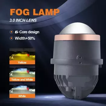 3-дюймовый Bi LED лазерный противотуманный объектив, трехцветный светодиодный автомобильный фонарь с кронштейном для универсальных моделей Toyota Honda Ford
