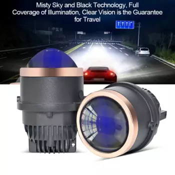 3-дюймовый Bi LED лазерный противотуманный объектив, трехцветный светодиодный автомобильный фонарь с кронштейном для универсальных моделей Toyota Honda Ford