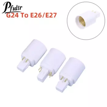 3 шт., 4-контактный проводящий адаптер G24 к E26/E27, адаптер цоколя лампы G24Q, преобразователь цоколя G24Q в средний свет