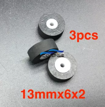 3 шт., резиновый ролик для аудиопроигрывателя, 13 мм x 6x2