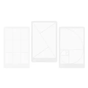 3 шт. видоискателей Fibonacci, видоискатель с золотым соотношением, просмотр фото, позиционирование, линейка, видоискатель