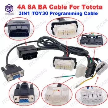 3 в 1 кабель TOY30 4A 8A BA, коннектор, кабель для смарт-ключей для Toyota Lexus, 16-контактный OBD-кабель для Autel OBDSTAR K518 Xhorse, инструмент для ключей