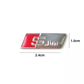3D алюминиевый логотип RS Sline Logo S Line Emblem RS Автомобильный значок для Audi A1 A3 A4 A5 A6 Q2 Q5 Q7 Q3 S3 S4 S6 RS S Line Наклейка Accrssorie