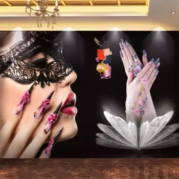 3d фотообои на заказ, обои для салона красоты, маникюрные инструменты, фон, Настенная декоративная живопись, 3d обои, фотообои