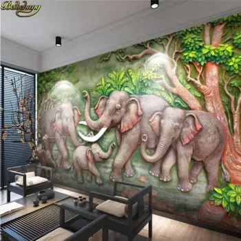 3D фотообои в стиле ретро со слоном, обои для дома, декор для гостиной, дивана, спальни, ТВ