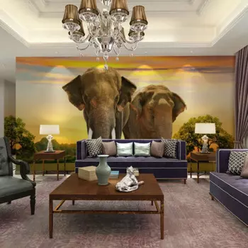 3d фотопечать beibehang papel de parede, настенное украшение для детской комнаты, настенная бумага, фрески, природа, слон, фотофрески, обои, пейзаж