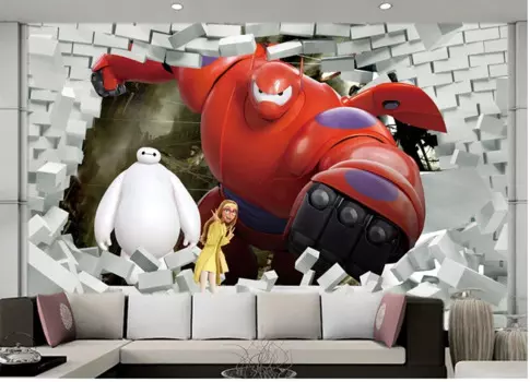 3D фрески на заказ, 3D Мультяшные анимационные обои, обои для гостиной, дивана, телевизора, стены, детской спальни