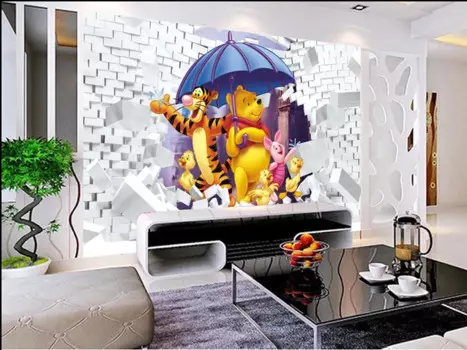 3D фрески на заказ, фоновая стена с мультяшными животными, обои для гостиной, дивана, телевизора, стены для детской спальни, обои