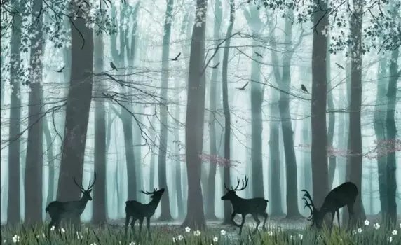3d фрески обои для гостиной Фэнтези лес обои фоновая стена