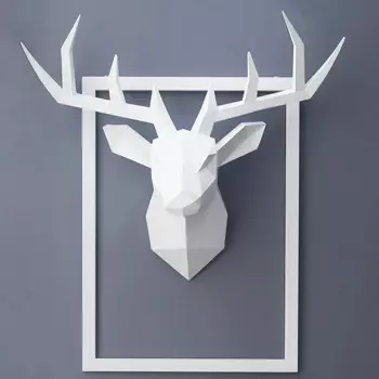 3D голова животного, настенное украшение, фигурка животного для гостиной, Настенный декор, Декоративная скульптура оленя, украшение для интерьера дома