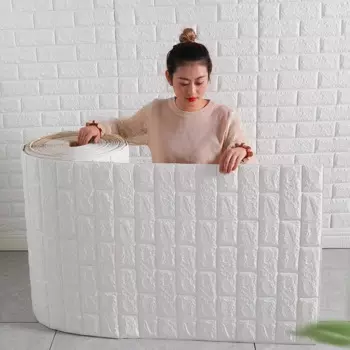 3D-наклейки на стену из непрерывного кирпича, самоклеящиеся обои, водостойкая наклейка «сделай сам», домашний декор, наклейка из пеноматериала