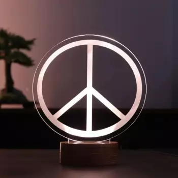 3D Настольная лампа с символом мира, акриловая светодиодная иллюзия, 12 Вольт, адаптер дневного света, дизайн под дерево, декор комнаты, аниме, свадебные светодиодные лампы Проектор светильник Genshin Impact ночник