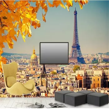 3D-обои beibehang для комнаты, фотообои на заказ, фрески, Парижская Эйфелева башня, пейзаж, фон для телевизора, дивана, Настенная Наклейка для спальни, гостиной
